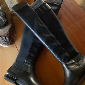 Calvin Klein tall boots over the knee wide calf
